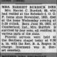 Smith, Harriet C. Burdick Death notice 1940 MD